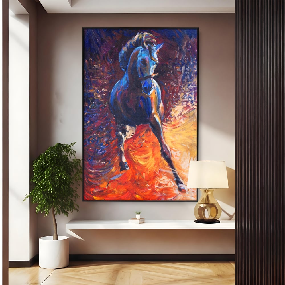 Tablou Canvas Premium LuxCanva® A1274, Horse, Living, Cal, Curse, Animal, Dormitor, Culori Vibrante