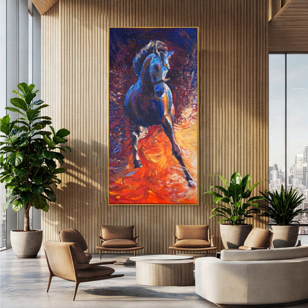 Tablou Canvas Premium LuxCanva® A1274, Horse, Living, Cal, Curse, Animal, Dormitor, Culori Vibrante