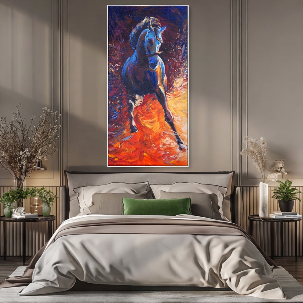 Tablou Canvas Premium LuxCanva® A1274, Horse, Living, Cal, Curse, Animal, Dormitor, Culori Vibrante