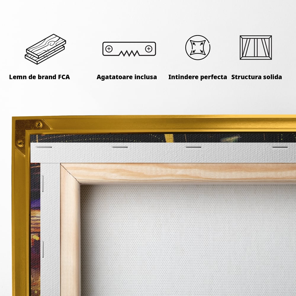 Leinwandbilder Premium LuxCanva® A1290, Bunter Markt, Wohnen, Laden, Menschen, Abstrakt, Lichter, Kräftige Farben