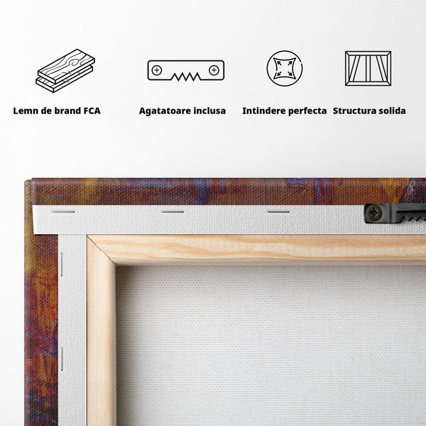 Tablou Canvas Premium LuxCanva® A1291, The Old City, Living, Arhitectura, Oras Vechi, Pod, Rau, Dormitor, Culori Vibrante