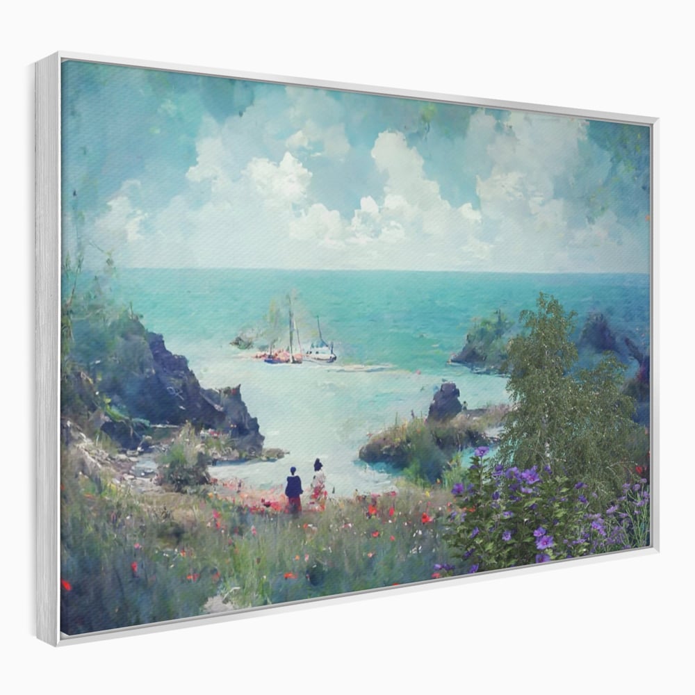 Tablou Canvas Premium LuxCanva® A1292, Blue Sky, Living, Vara, Cer, Oameni, Mare, Dormitor, Culori Vibrante