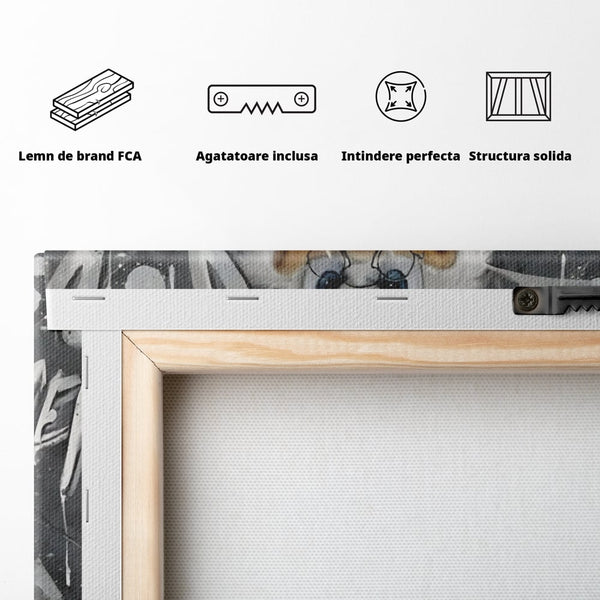 Tablou Canvas Premium, LuxCanva® A1295, Scrooge Money, Living, Desene Animate, Bani, Dolar, Birou, Culori Vibrante