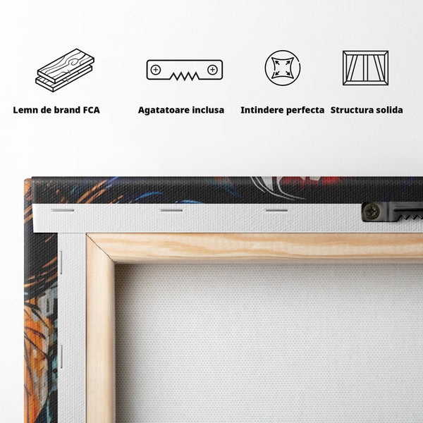 Tablou Canvas Premium LuxCanva® A1296, Colorful Eye, Living, Ochi, Multicolor, Graffiti, Dormitor, Culori Vibrante
