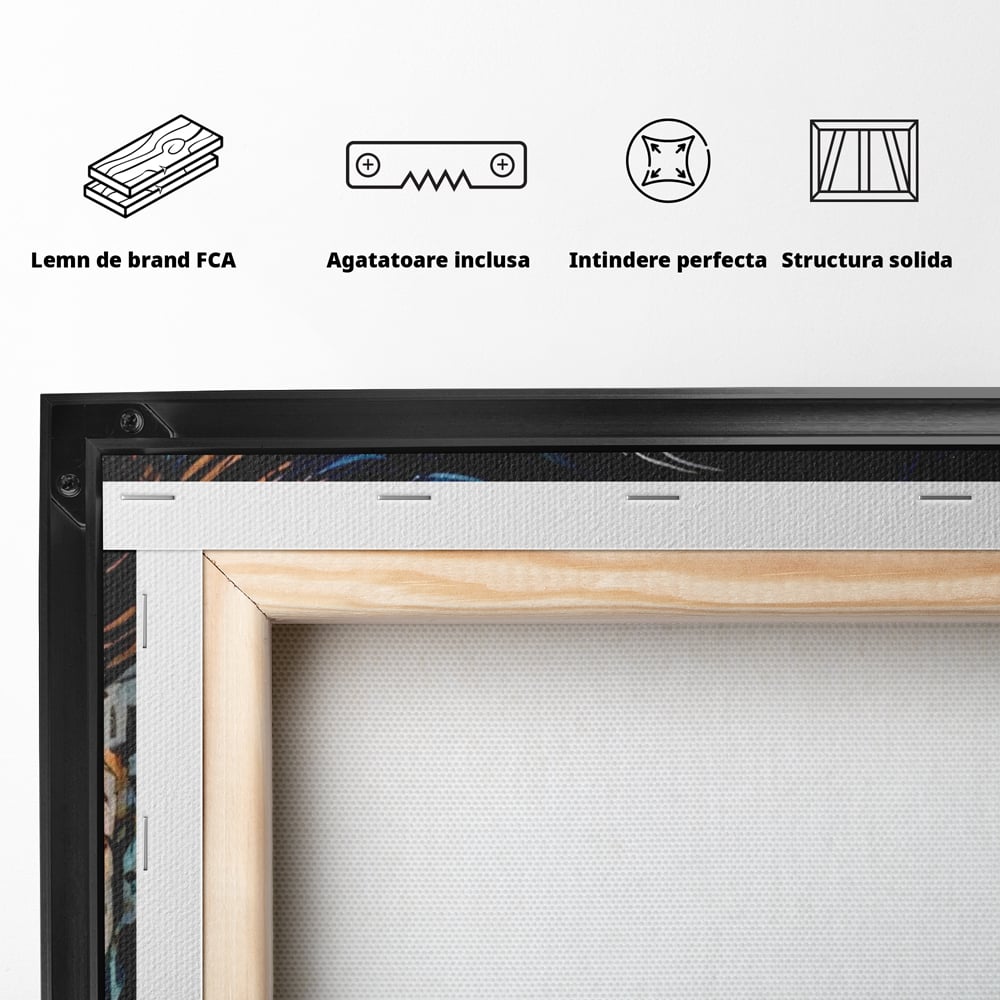 Tablou Canvas Premium LuxCanva® A1296, Colorful Eye, Living, Ochi, Multicolor, Graffiti, Dormitor, Culori Vibrante