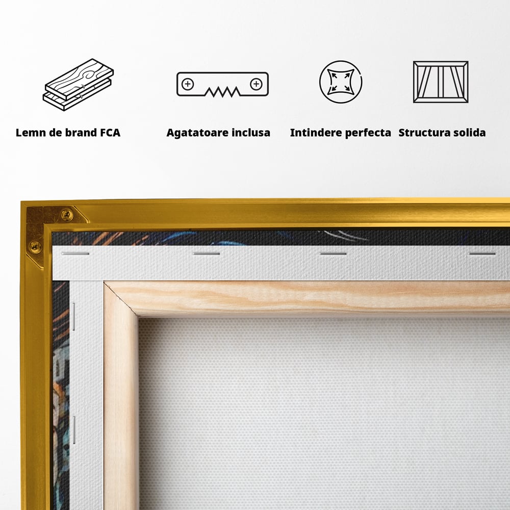 Tablou Canvas Premium LuxCanva® A1296, Colorful Eye, Living, Ochi, Multicolor, Graffiti, Dormitor, Culori Vibrante