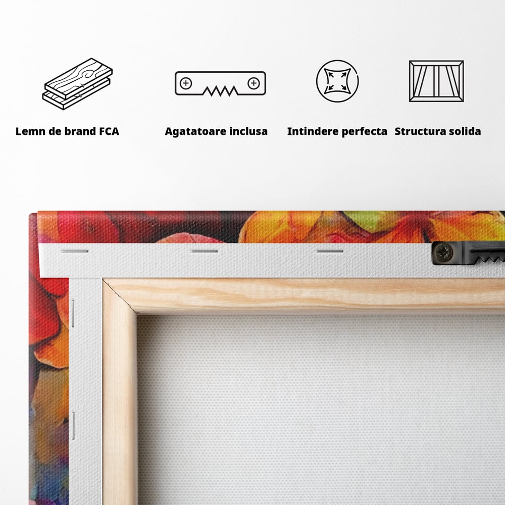 Tablou Canvas Premium LuxCanva® A1302, Flowers In Hair, Living, Fata, Flori Colorate, Arta, Zambet, Dormitor, Culori Vibrante