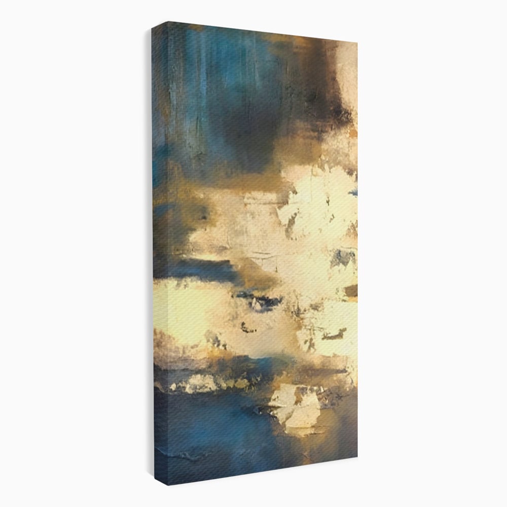 Tablou Canvas Premium LuxCanva® A1303, Abstract Gold, Living, Auriu, Abstract, Albastru, Dormitor, Culori Vibrante