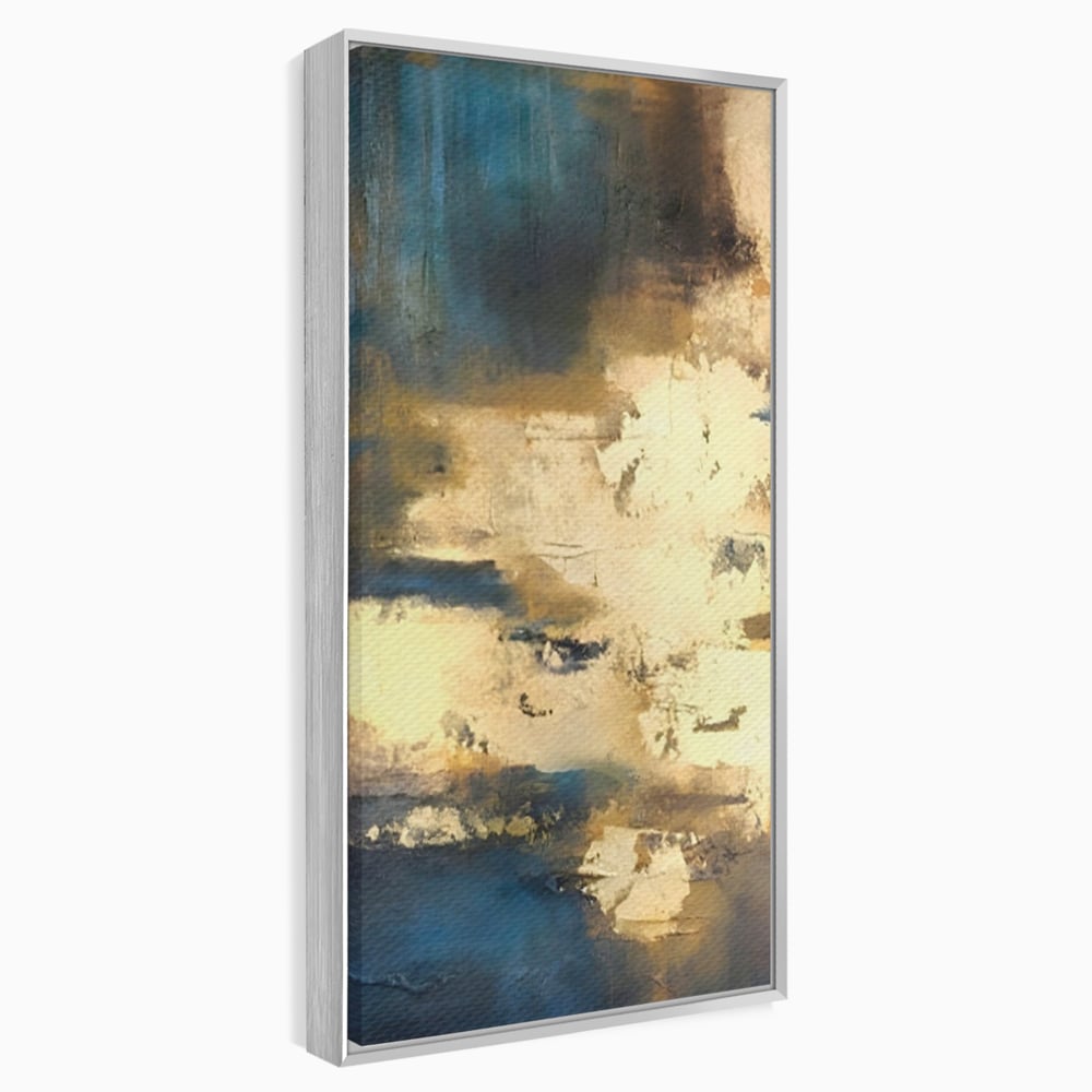 Tablou Canvas Premium LuxCanva® A1303, Abstract Gold, Living, Auriu, Abstract, Albastru, Dormitor, Culori Vibrante