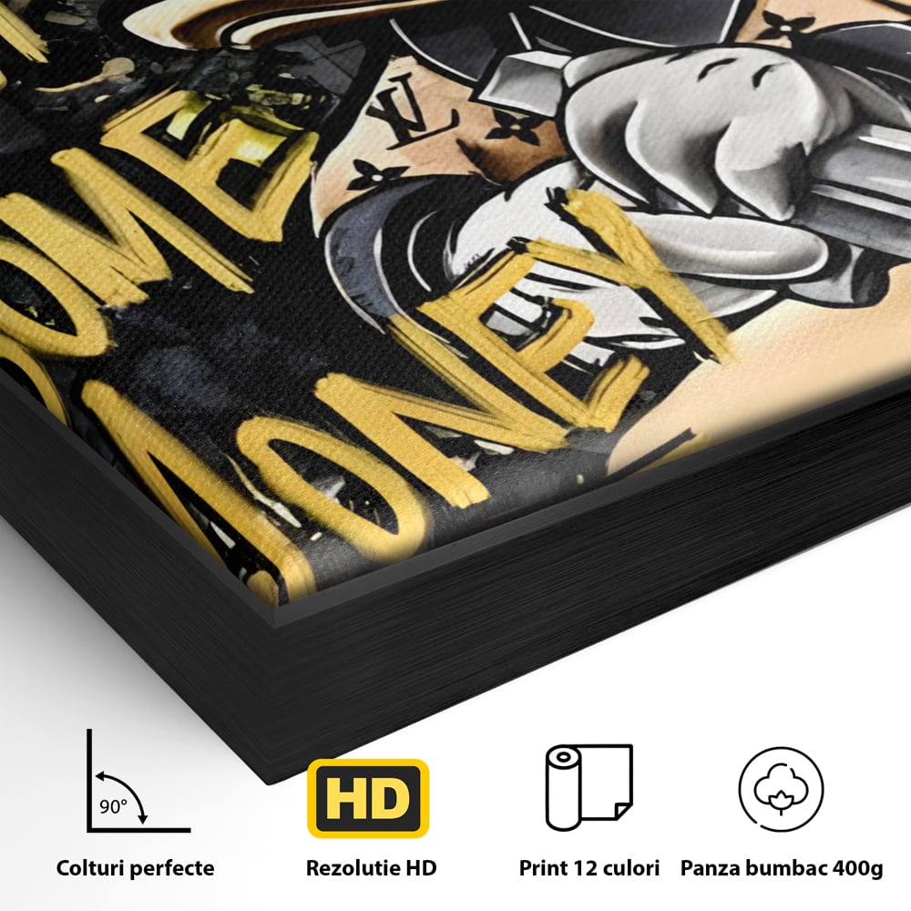 Tablou Canvas Premium LuxCanva® A1305, Let's Hunt!, Living, Scrooge Duck, Desene Animate, Money, Dormitor, Culori Vibrante