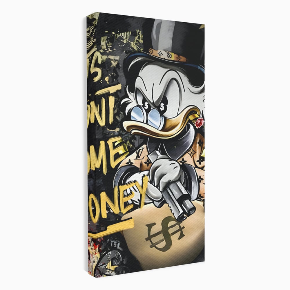 Tablou Canvas Premium LuxCanva® A1305, Let's Hunt!, Living, Scrooge Duck, Desene Animate, Money, Dormitor, Culori Vibrante
