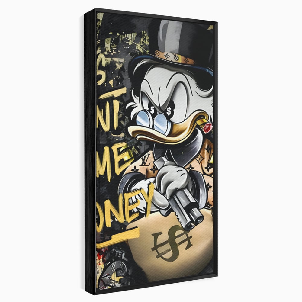 Tablou Canvas Premium LuxCanva® A1305, Let's Hunt!, Living, Scrooge Duck, Desene Animate, Money, Dormitor, Culori Vibrante