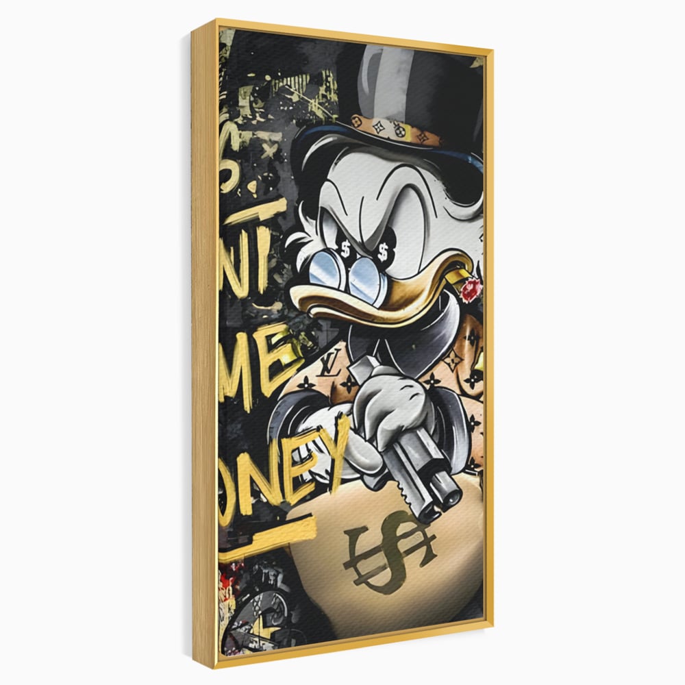 Tablou Canvas Premium LuxCanva® A1305, Let's Hunt!, Living, Scrooge Duck, Desene Animate, Money, Dormitor, Culori Vibrante