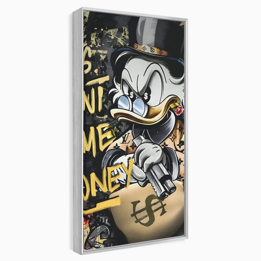 Tablou Canvas Premium LuxCanva® A1305, Let's Hunt!, Living, Scrooge Duck, Desene Animate, Money, Dormitor, Culori Vibrante