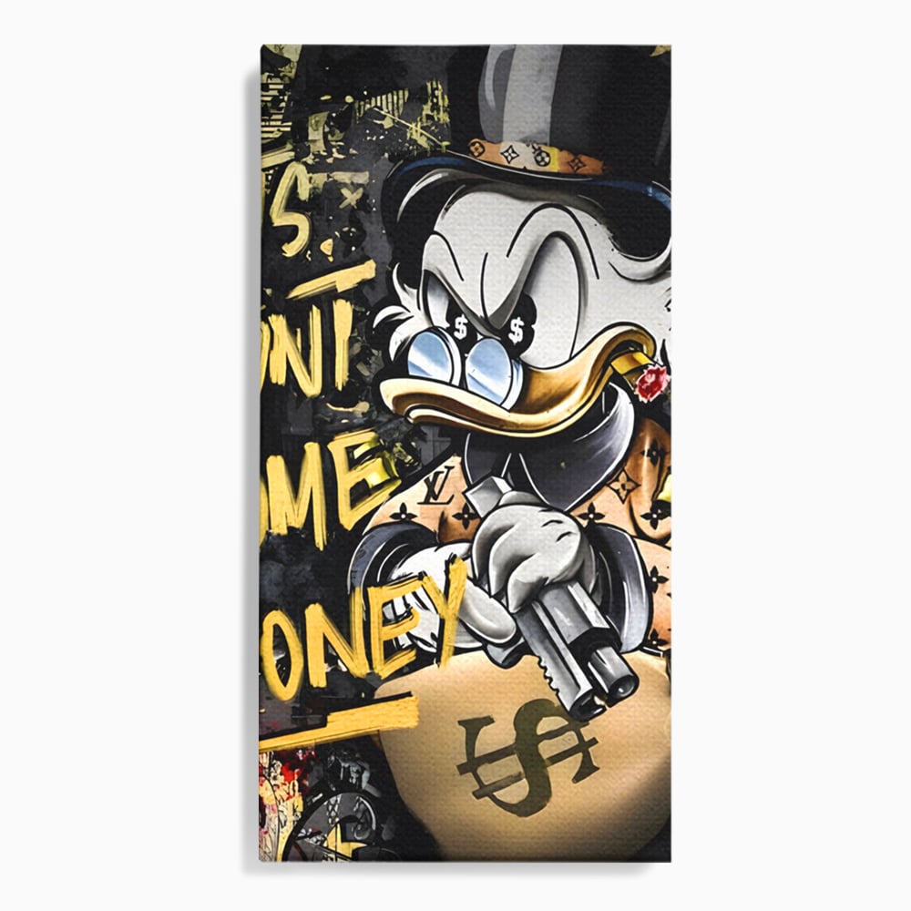Tablou Canvas Premium LuxCanva® A1305, Let's Hunt!, Living, Scrooge Duck, Desene Animate, Money, Dormitor, Culori Vibrante