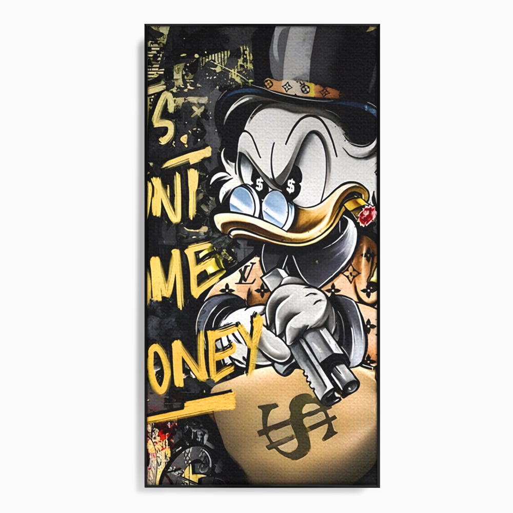 Tablou Canvas Premium LuxCanva® A1305, Let's Hunt!, Living, Scrooge Duck, Desene Animate, Money, Dormitor, Culori Vibrante