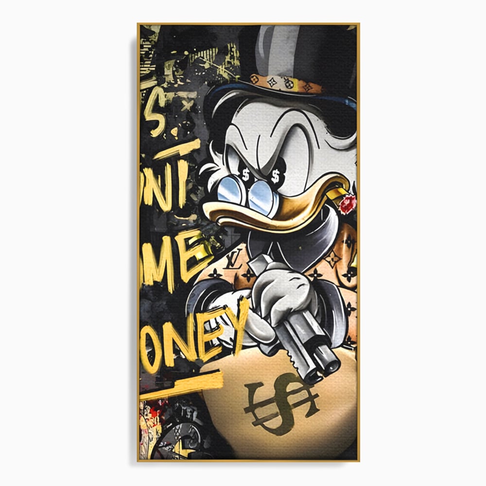 Tablou Canvas Premium LuxCanva® A1305, Let's Hunt!, Living, Scrooge Duck, Desene Animate, Money, Dormitor, Culori Vibrante