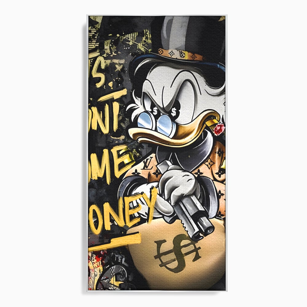 Tablou Canvas Premium LuxCanva® A1305, Let's Hunt!, Living, Scrooge Duck, Desene Animate, Money, Dormitor, Culori Vibrante