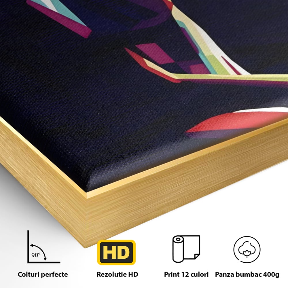 Tablou Canvas Premium LuxCanva® A1308, Abstract Nude , Femeie, Senzual, Trup, Dormitor, Culori Vibrante