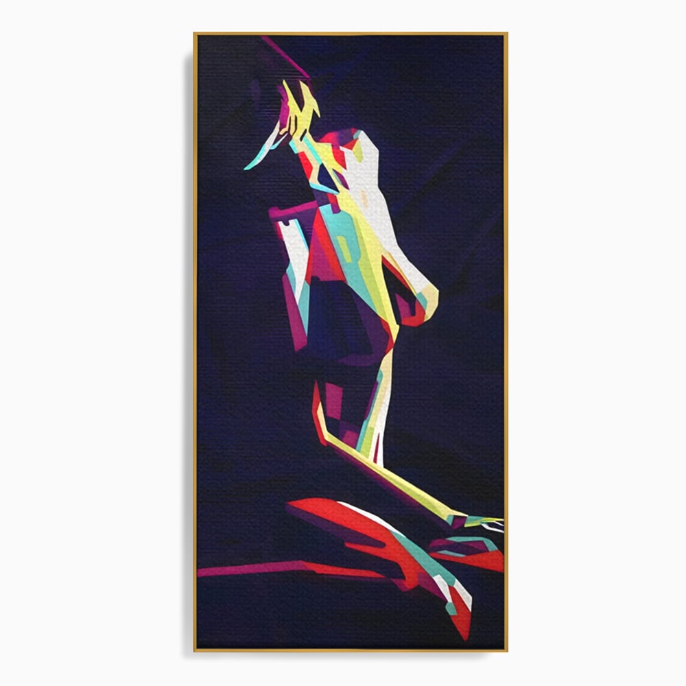 Tablou Canvas Premium LuxCanva® A1308, Abstract Nude , Femeie, Senzual, Trup, Dormitor, Culori Vibrante