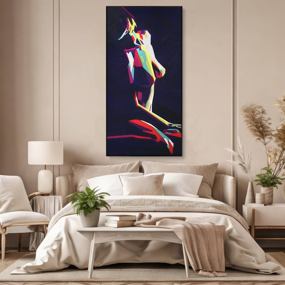 Tablou Canvas Premium LuxCanva® A1308, Abstract Nude , Femeie, Senzual, Trup, Dormitor, Culori Vibrante