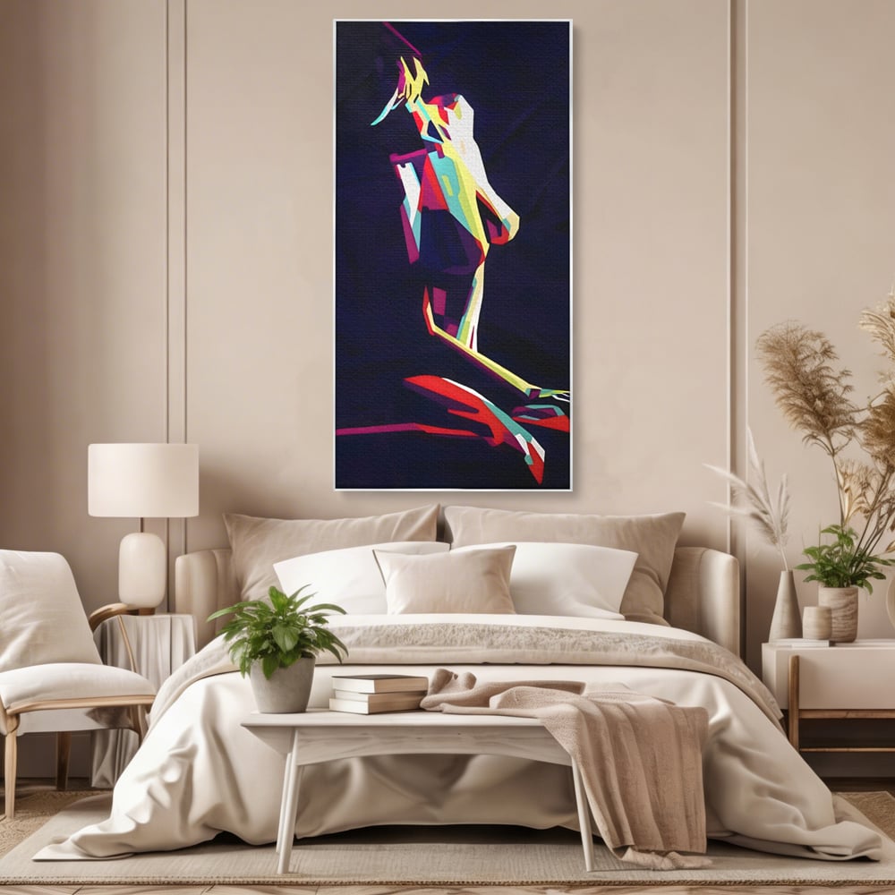 Tablou Canvas Premium LuxCanva® A1308, Abstract Nude , Femeie, Senzual, Trup, Dormitor, Culori Vibrante