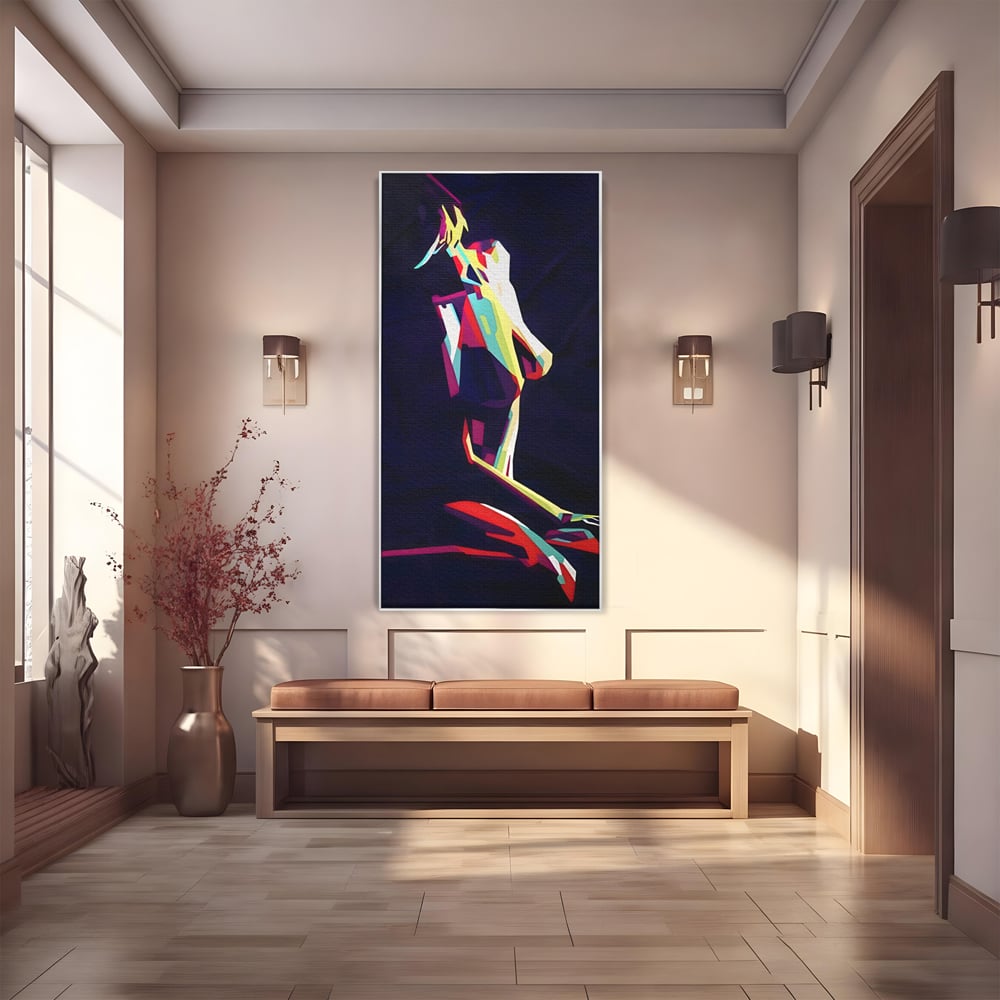 Tablou Canvas Premium LuxCanva® A1308, Abstract Nude , Femeie, Senzual, Trup, Dormitor, Culori Vibrante