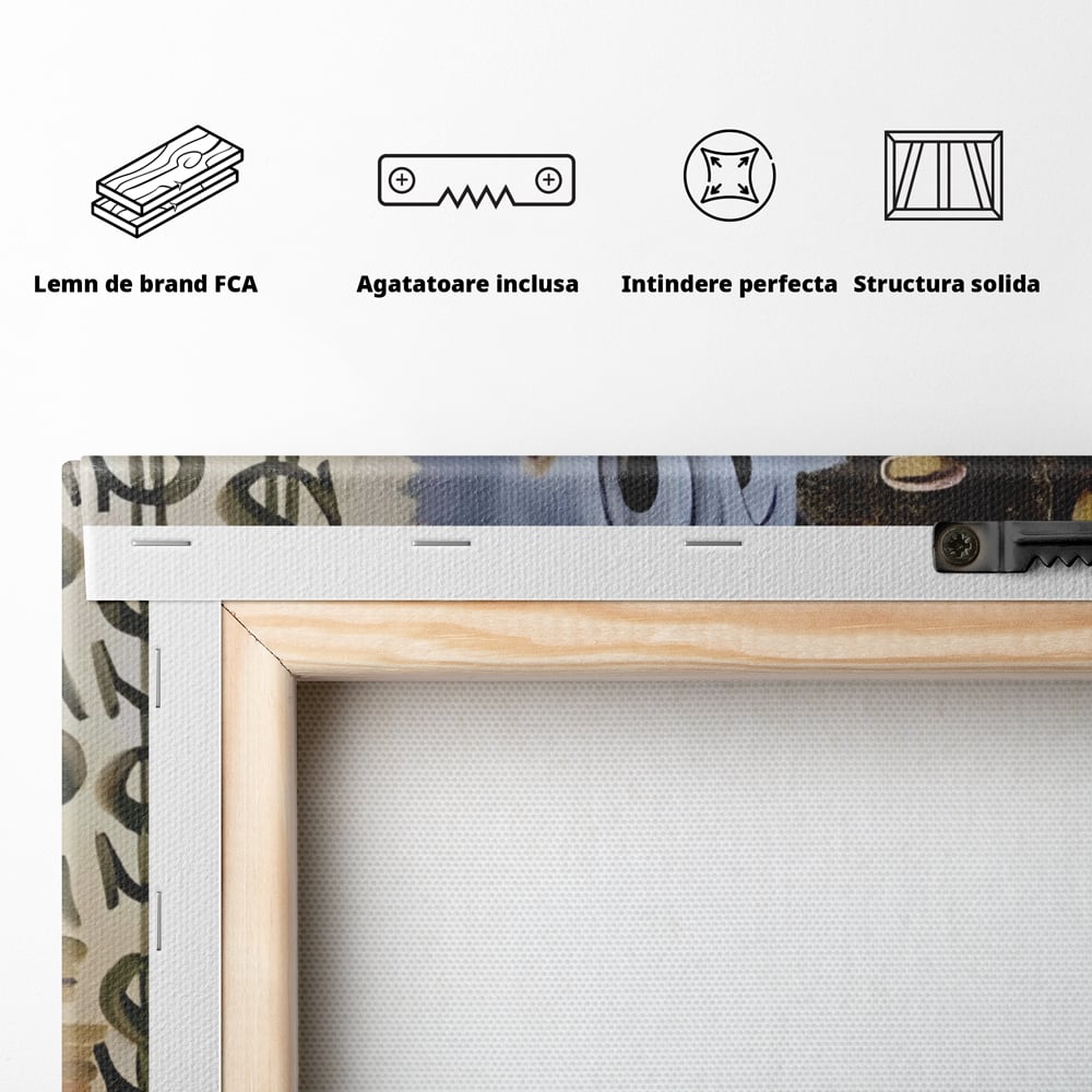 Tablou Canvas Premium, LuxCanva® A1309, Baby Scrooge Duck,  Living, Dolar, Bani, Desene Animate, Birou, Culori Vibrante