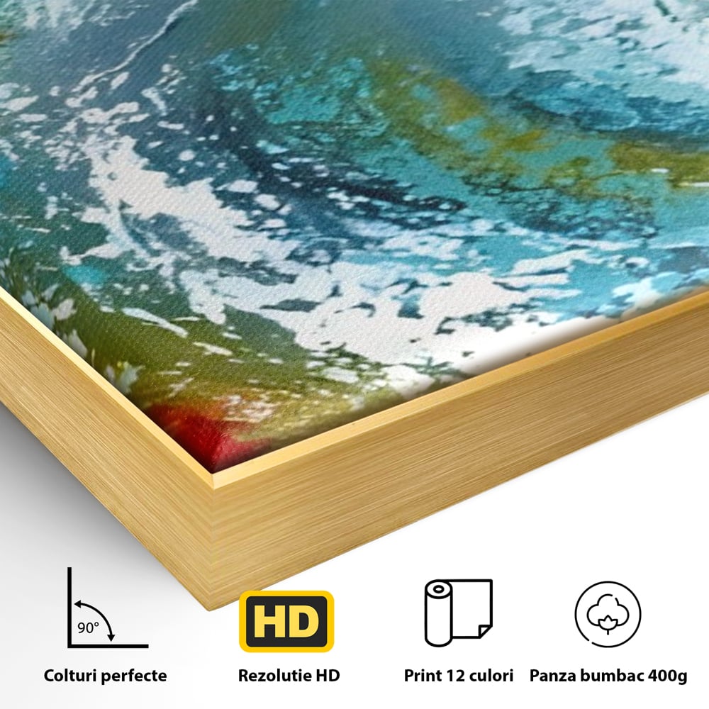 Tablou Canvas Premium LuxCanva® A1310, Vartejul Culorilor , Living, Abstract, Multicolor, Amestec De Culori, Dormitor, Culori Vibrante