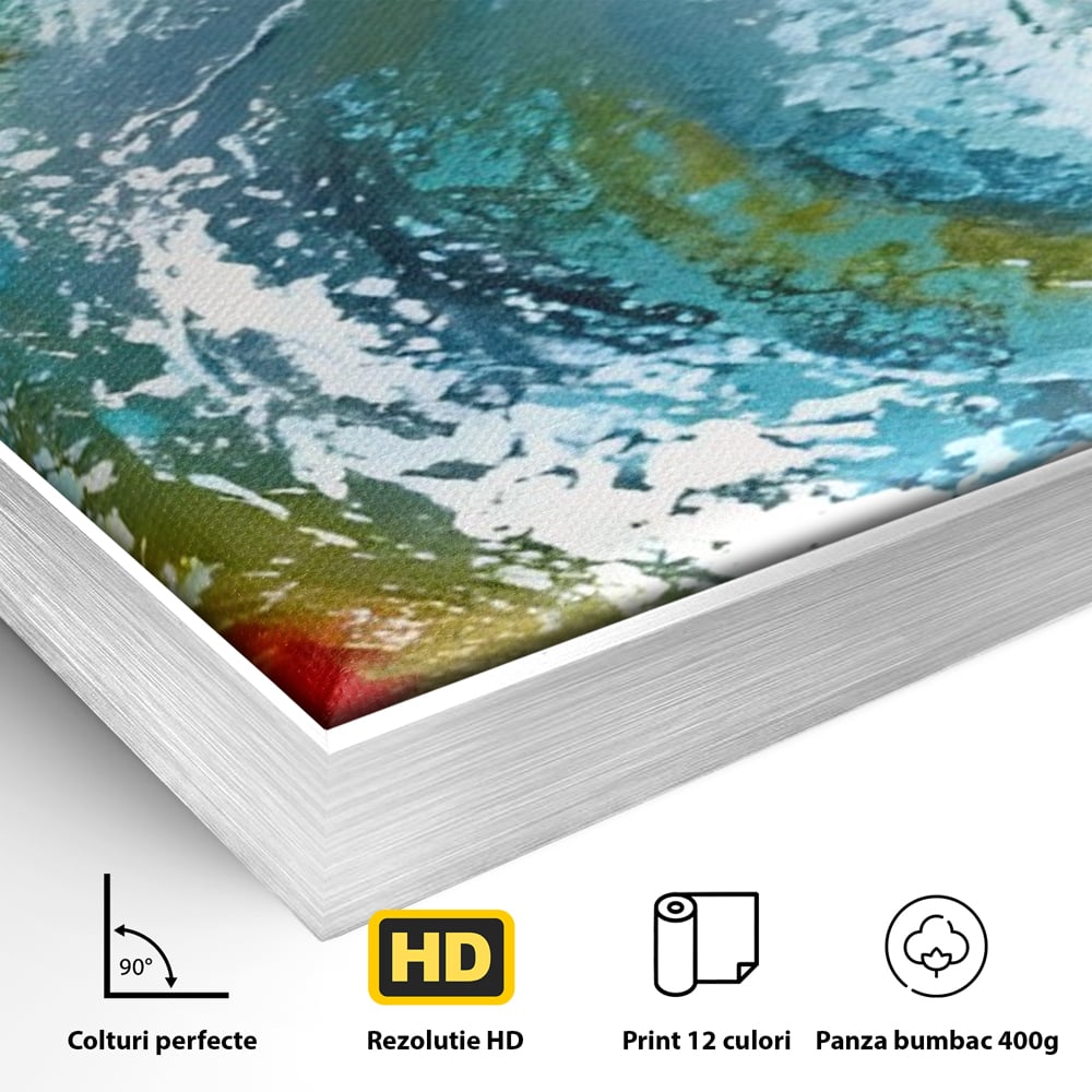 Tablou Canvas Premium LuxCanva® A1310, Vartejul Culorilor , Living, Abstract, Multicolor, Amestec De Culori, Dormitor, Culori Vibrante