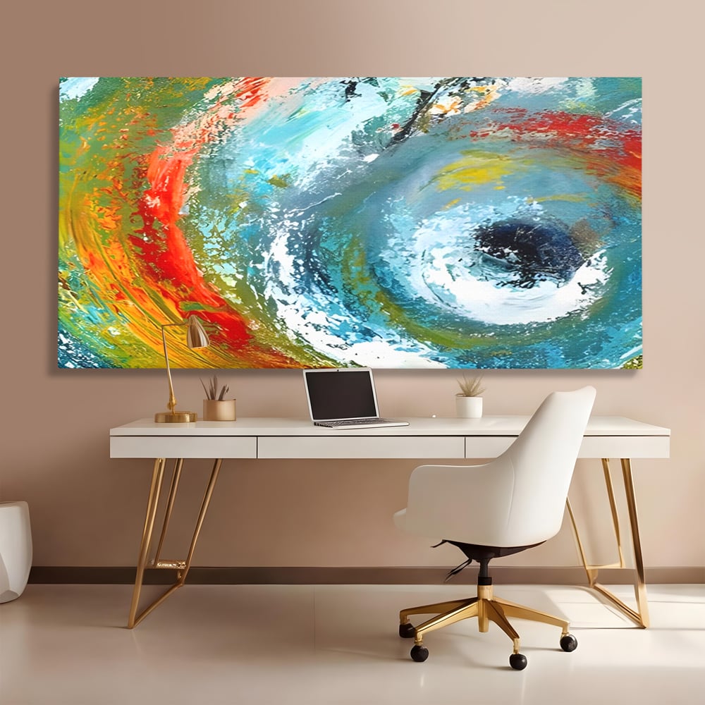 Tablou Canvas Premium LuxCanva® A1310, Vartejul Culorilor , Living, Abstract, Multicolor, Amestec De Culori, Dormitor, Culori Vibrante