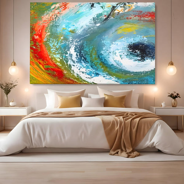 Tablou Canvas Premium LuxCanva® A1310, Vartejul Culorilor , Living, Abstract, Multicolor, Amestec De Culori, Dormitor, Culori Vibrante