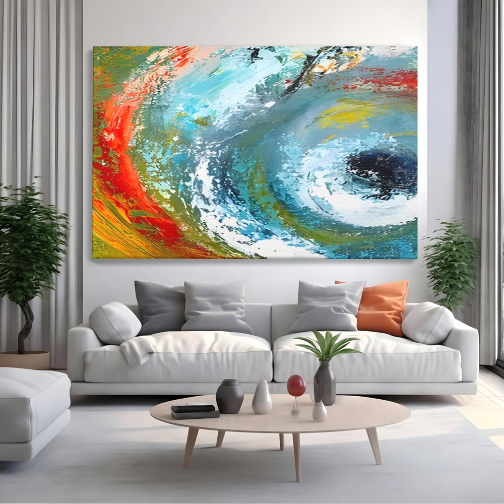 Tablou Canvas Premium LuxCanva® A1310, Vartejul Culorilor , Living, Abstract, Multicolor, Amestec De Culori, Dormitor, Culori Vibrante