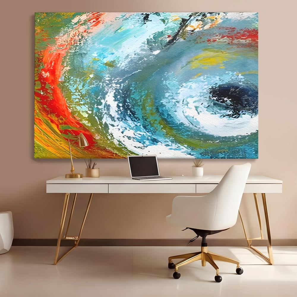 Tablou Canvas Premium LuxCanva® A1310, Vartejul Culorilor , Living, Abstract, Multicolor, Amestec De Culori, Dormitor, Culori Vibrante