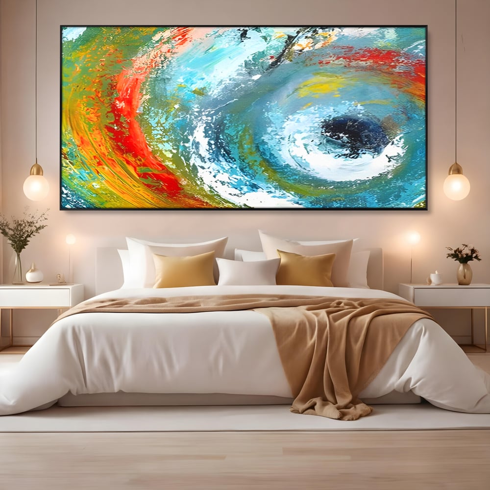 Tablou Canvas Premium LuxCanva® A1310, Vartejul Culorilor , Living, Abstract, Multicolor, Amestec De Culori, Dormitor, Culori Vibrante