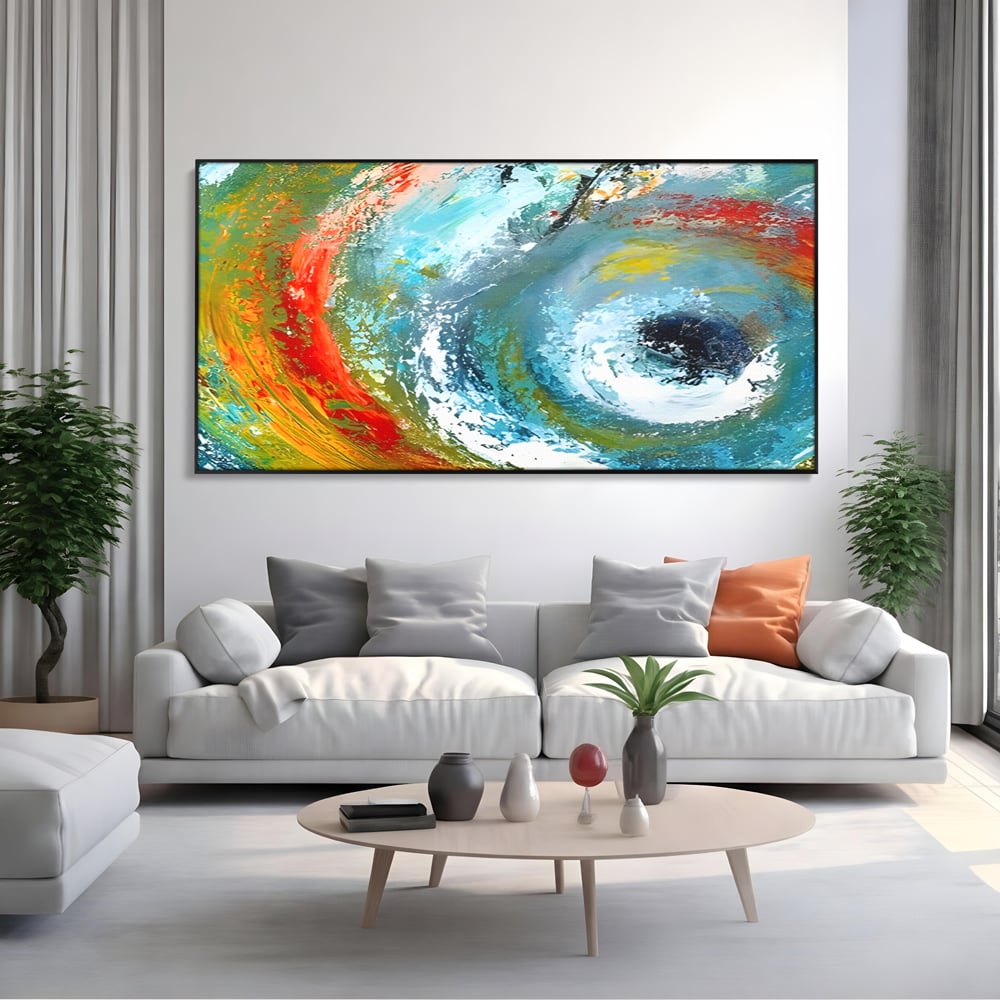 Tablou Canvas Premium LuxCanva® A1310, Vartejul Culorilor , Living, Abstract, Multicolor, Amestec De Culori, Dormitor, Culori Vibrante