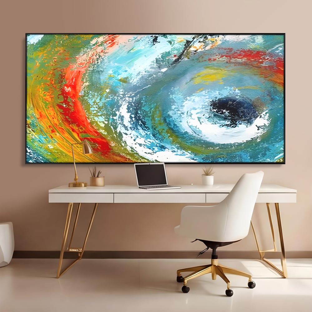 Tablou Canvas Premium LuxCanva® A1310, Vartejul Culorilor , Living, Abstract, Multicolor, Amestec De Culori, Dormitor, Culori Vibrante