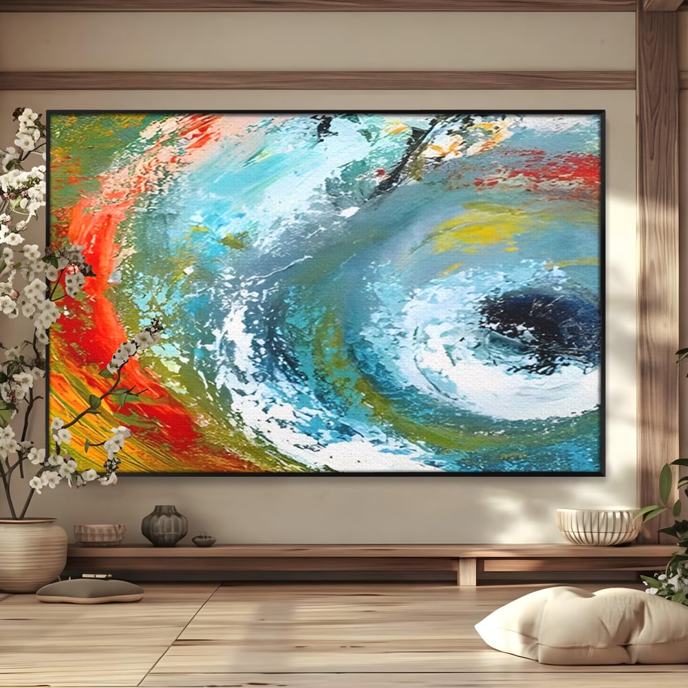 Tablou Canvas Premium LuxCanva® A1310, Vartejul Culorilor , Living, Abstract, Multicolor, Amestec De Culori, Dormitor, Culori Vibrante