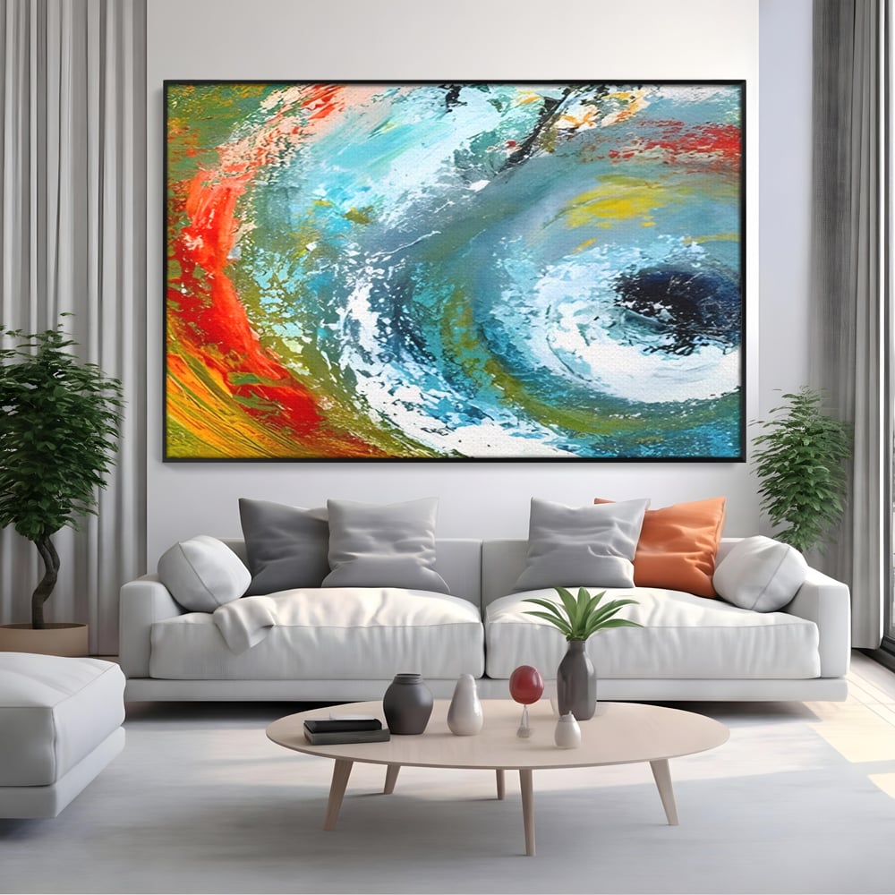 Tablou Canvas Premium LuxCanva® A1310, Vartejul Culorilor , Living, Abstract, Multicolor, Amestec De Culori, Dormitor, Culori Vibrante
