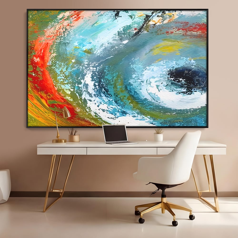 Tablou Canvas Premium LuxCanva® A1310, Vartejul Culorilor , Living, Abstract, Multicolor, Amestec De Culori, Dormitor, Culori Vibrante