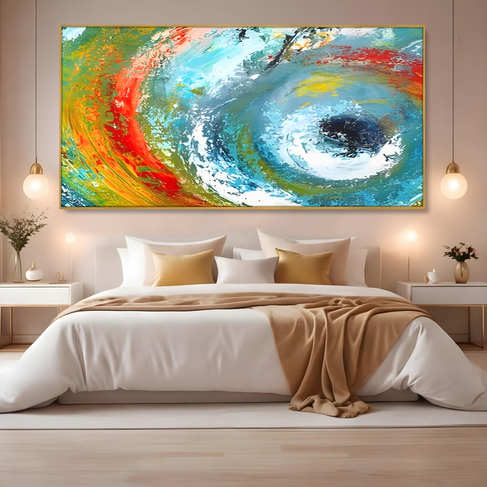 Tablou Canvas Premium LuxCanva® A1310, Vartejul Culorilor , Living, Abstract, Multicolor, Amestec De Culori, Dormitor, Culori Vibrante