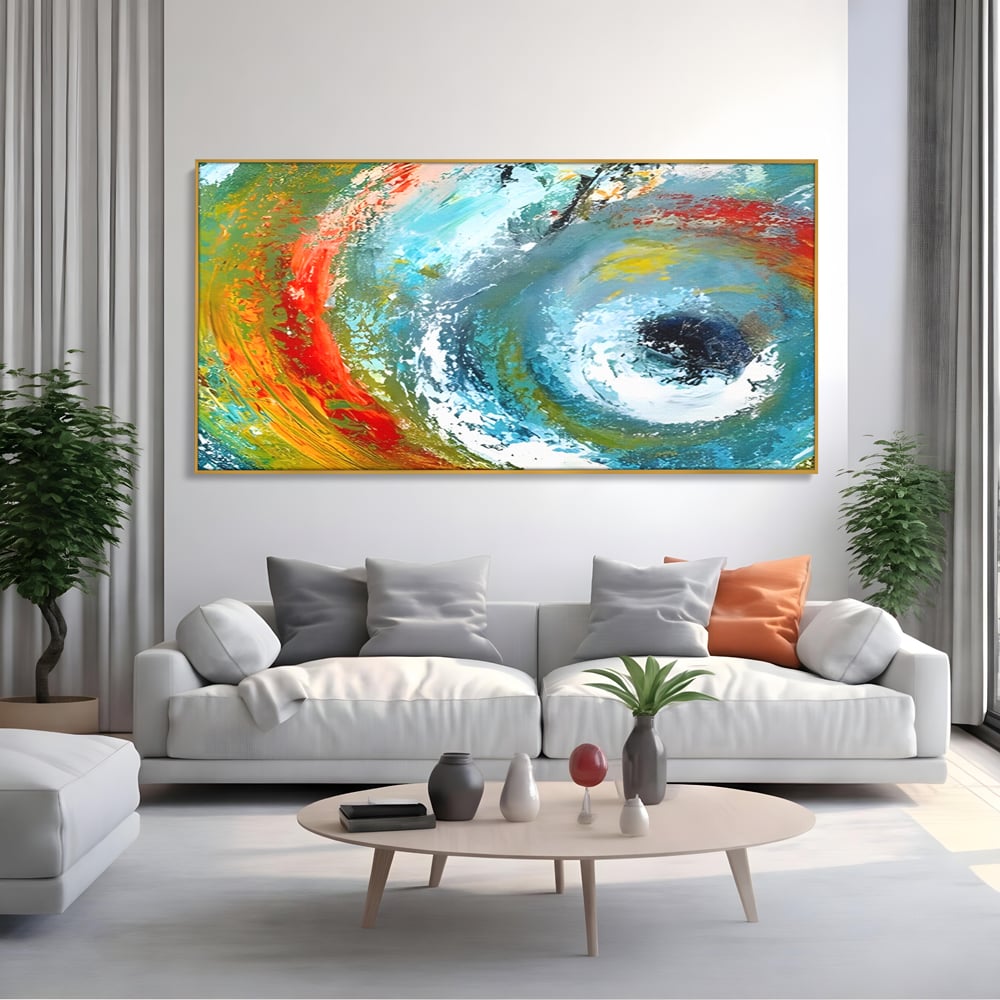 Tablou Canvas Premium LuxCanva® A1310, Vartejul Culorilor , Living, Abstract, Multicolor, Amestec De Culori, Dormitor, Culori Vibrante