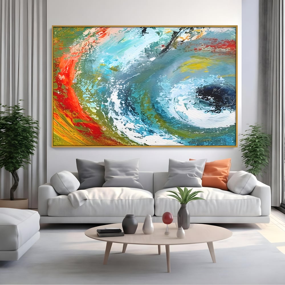 Tablou Canvas Premium LuxCanva® A1310, Vartejul Culorilor , Living, Abstract, Multicolor, Amestec De Culori, Dormitor, Culori Vibrante