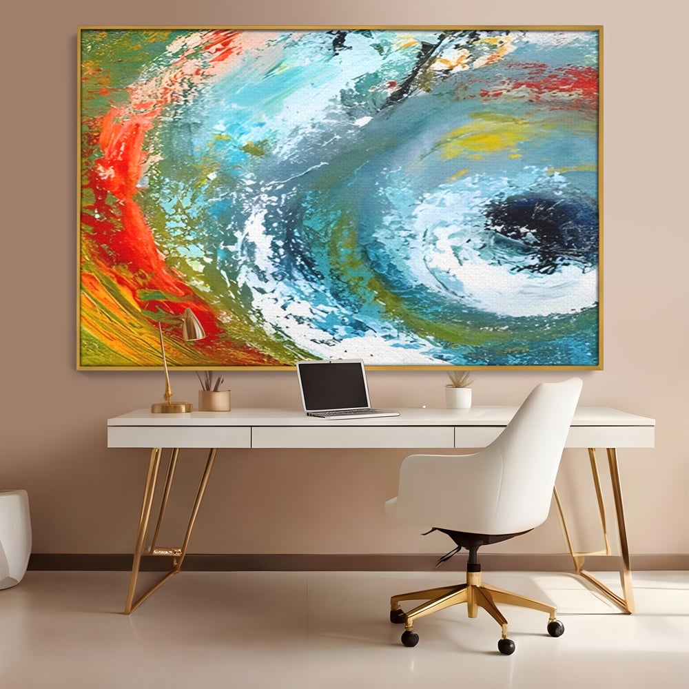 Tablou Canvas Premium LuxCanva® A1310, Vartejul Culorilor , Living, Abstract, Multicolor, Amestec De Culori, Dormitor, Culori Vibrante