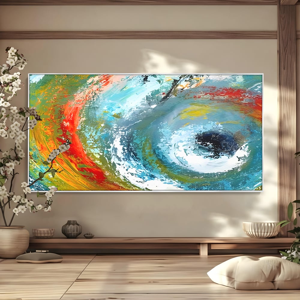 Tablou Canvas Premium LuxCanva® A1310, Vartejul Culorilor , Living, Abstract, Multicolor, Amestec De Culori, Dormitor, Culori Vibrante