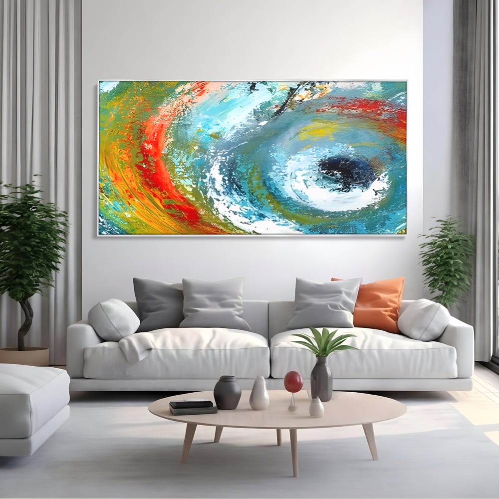 Tablou Canvas Premium LuxCanva® A1310, Vartejul Culorilor , Living, Abstract, Multicolor, Amestec De Culori, Dormitor, Culori Vibrante