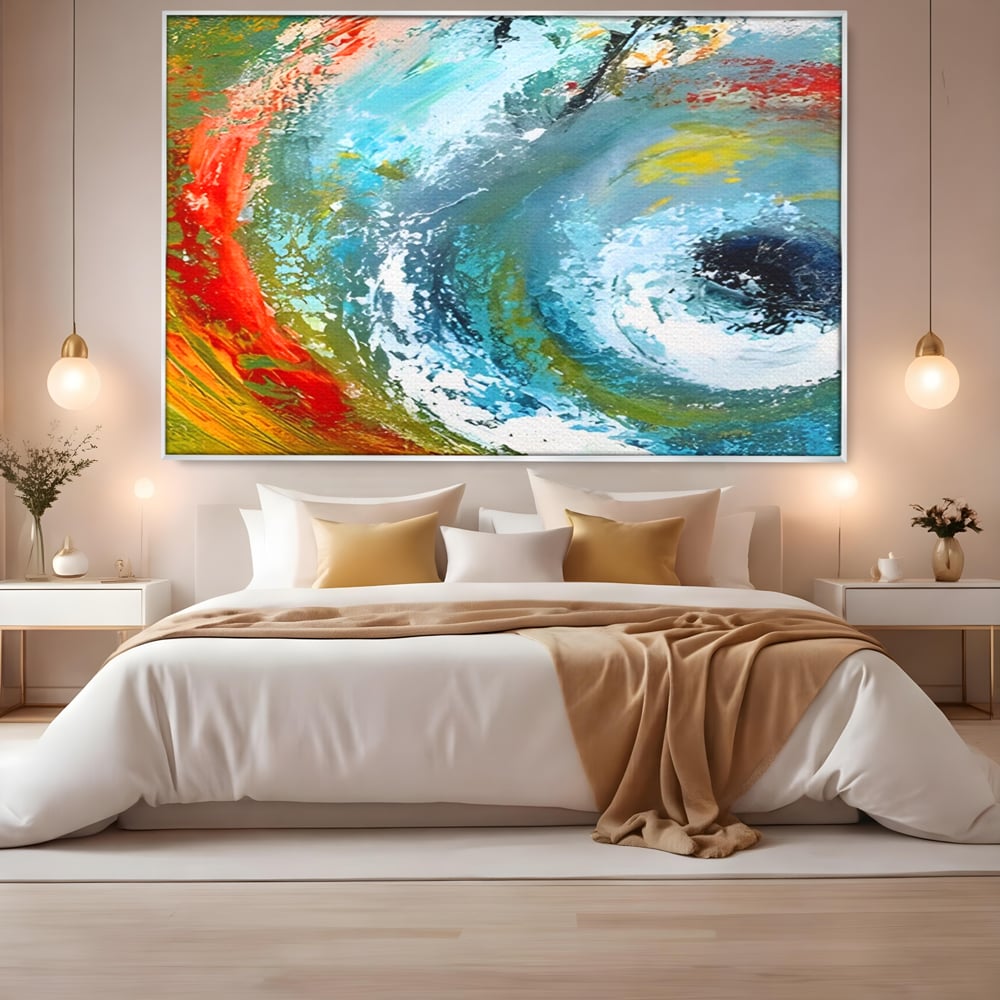 Tablou Canvas Premium LuxCanva® A1310, Vartejul Culorilor , Living, Abstract, Multicolor, Amestec De Culori, Dormitor, Culori Vibrante