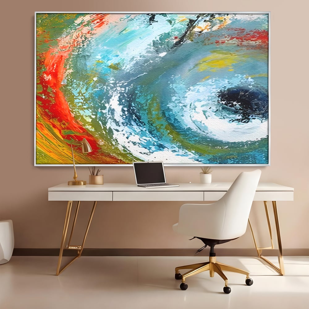 Tablou Canvas Premium LuxCanva® A1310, Vartejul Culorilor , Living, Abstract, Multicolor, Amestec De Culori, Dormitor, Culori Vibrante