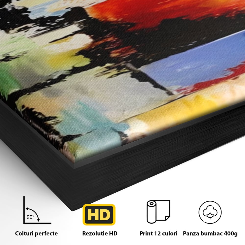 Tablou Canvas Premium LuxCanva® A1311, Paleta De Culori , Living, Abstract, Multicolor, Amestec De Culori, Galerie De Arta, Culori Vibrante