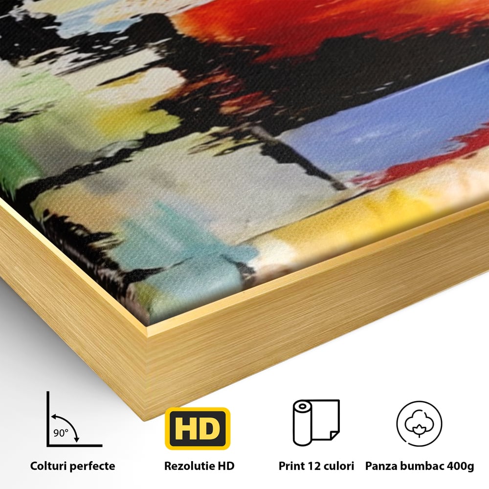 Tablou Canvas Premium LuxCanva® A1311, Paleta De Culori , Living, Abstract, Multicolor, Amestec De Culori, Galerie De Arta, Culori Vibrante